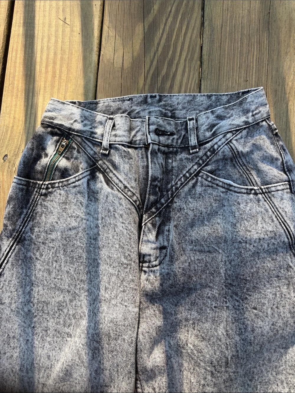 Womens Vintage acid Washed Gray Straight-Leg Jeans Lee - Picture 2 of 6